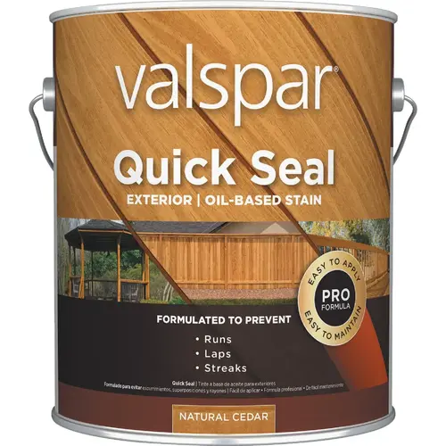 Quick Seal Oil Based Exterior Stain, Natural Cedar, 1 Gal.