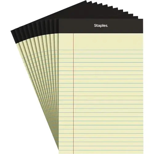 5 In. W. x 8 In. H. 50-Sheet Yellow Top Bound Legal Pad - pack of 12 5 In. W. x 8 In. H. 50-Sheet Yellow Top Bound Legal Pad - pack of 12