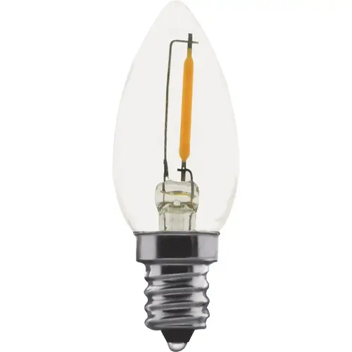 7W Equivalent C7 Candelabra Base 2700K Clear LED Bulb - pack of 2 7W Equivalent C7 Candelabra Base 2700K Clear LED Bulb - pack of 2