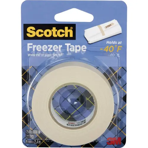 Freezer Tape, 0.75 In. x 1000 In., 1 Roll/Pack Beige Freezer Tape, 0.75 In. x 1000 In., 1 Roll/Pack Beige