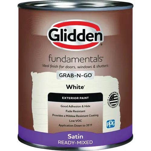 Fundamentals Exterior Grab-N-Go White Satin Quart