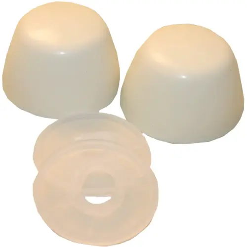 Round Almond Plastic Snap-On Toilet Bolt Caps (2 Ct.)