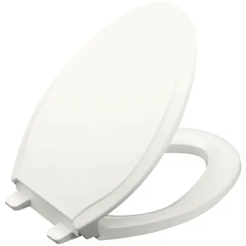 Rutledge Quiet-Close Elongated Closed Front White Plastic Toilet Seat w/Grip-Tight Rutledge Quiet-Close Elongated Closed Front White Plastic Toilet Seat w/Grip-Tight