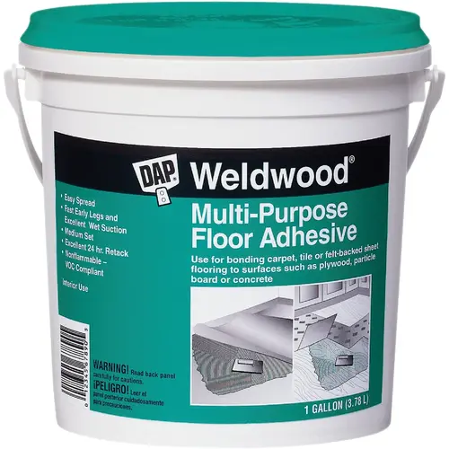 Weldwood Multi-Purpose Floor Adhesive, 1 Gal. Off White Weldwood Multi-Purpose Floor Adhesive, 1 Gal. Off White