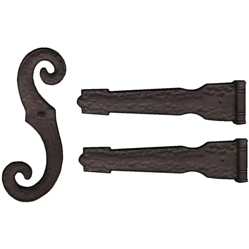 Vinyl Colonial Decorative Shutter "S" Hooks Black Matte