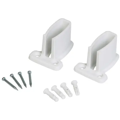 TotalSlide White Wire Shelf End Bracket (4-Count) TotalSlide White Wire Shelf End Bracket (4-Count)