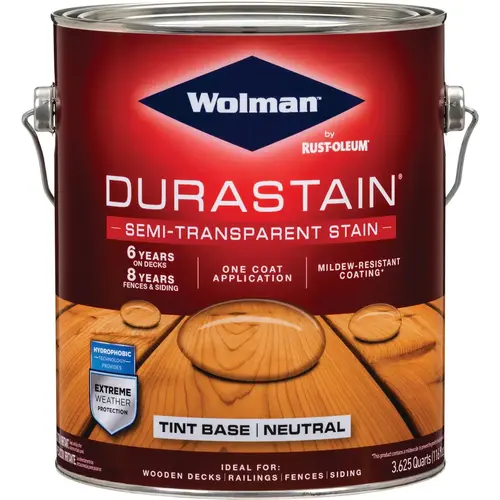 DuraStain One Coat Semi-Transparent Wood Exterior Stain, Neutral 1 Gal.