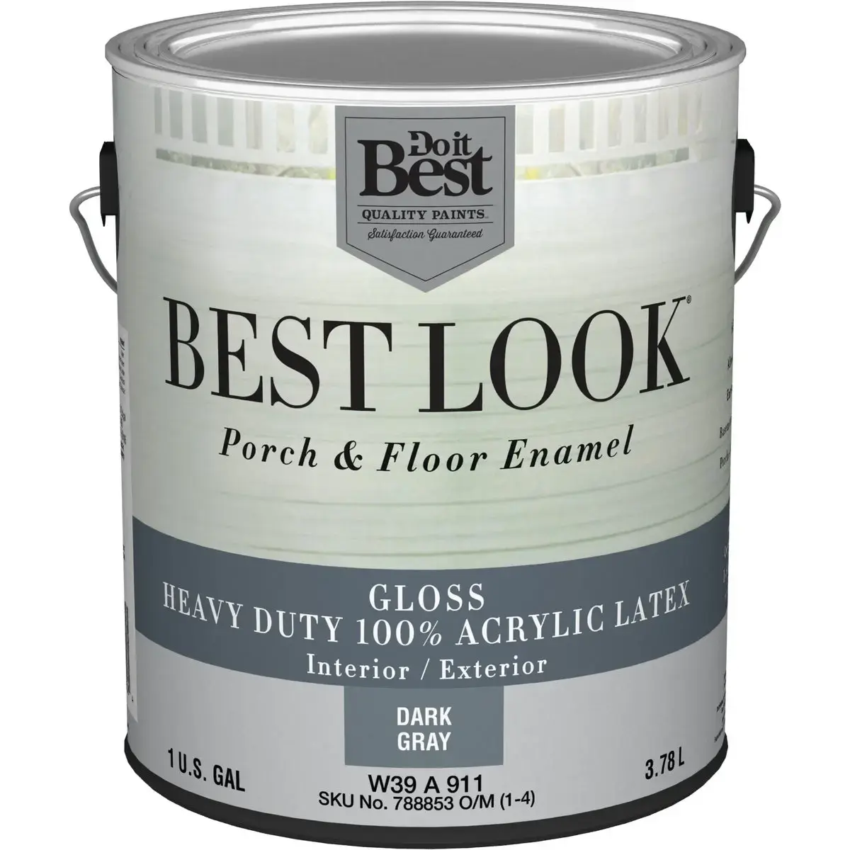 Do it Best Best Look 1 Gal. Dark Gray Base Heavy-Duty Acrylic Latex Gloss Porch & Floor Enamel W39A00911-16 Do it Best Best Look 1 Gal. Dark Gray Base Heavy-Duty Acrylic Latex Gloss Porch & Floor Enamel W39A00911-16