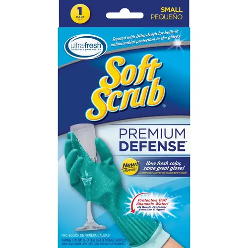 Premium Defense Small Latex Rubber Glove Blue