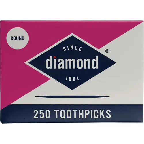 Round Wood Toothpicks (250-Count) - pack of 24