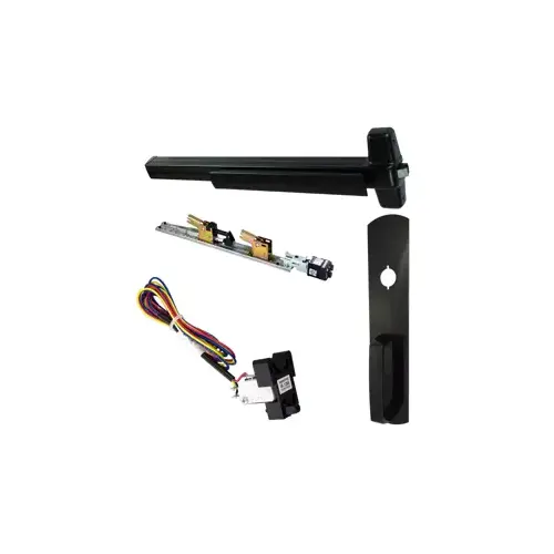 KIT - RX (Request to Exit Switch), QEL (Quiet Electric Latch Retraction), Rim Exit Device, 990NL Nightlatch Trim, Molex Connectors, 48", Grade 1, 711/315 Flat Black KIT - RX (Request to Exit Switch), QEL (Quiet Electric Latch Retraction), Rim Exit Device, 990NL Nightlatch Trim, Molex Connectors, 48", Grade 1, 711/315 Flat Black