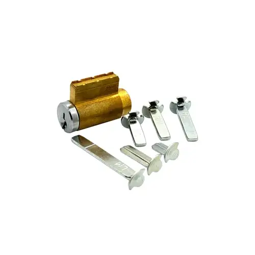 Zero Bit Schlage C Keyway 5 Pin Combination Knob Deadbolt Cylinder Satin Chrome Finish