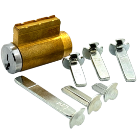Kaba Ilco 15995SC26D0B Zero Bit Schlage C Keyway 5 Pin Combination Knob Deadbolt Cylinder Satin Chrome Finish