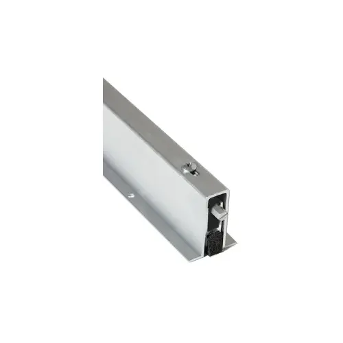 48" Neoprene Mortise Automatic Door Bottom, Mortise Required 5/8" x 1-1/2", 3/4" Max Drop, Anodized Aluminum 48" Neoprene Mortise Automatic Door Bottom, Mortise Required 5/8" x 1-1/2", 3/4" Max Drop, Anodized Aluminum
