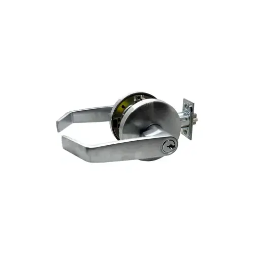 Classroom Dane Lever, 6-Pin Cylinder, Schlage C Keyway, Keyed Different, Medium Duty, Cylindrical Lock, Deadlatch, ANSI Strike, 2-3/4" Backset, Grade 2, UL, 626/US26D Satin Chrome Classroom Dane Lever, 6-Pin Cylinder, Schlage C Keyway, Keyed Different, Medium Duty, Cylindrical Lock, Deadlatch, ANSI Strike, 2-3/4" Backset, Grade 2, UL, 626/US26D Satin Chrome