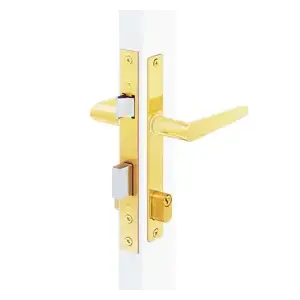 Papaiz MZ-35LT3 Complete Lockset, Replaces 322, 323, Emtek 322, Pado, Larson and Others, Latch and Throw Bolt, Double Cylinder, PO Polished Brass