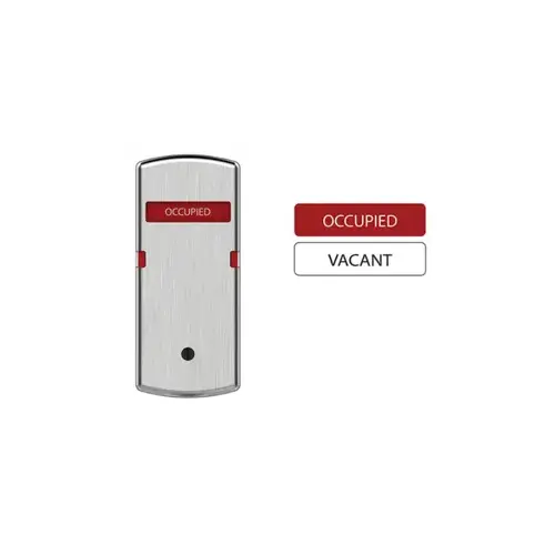 Privacy Indicator for Outside of Door - Vacant/Occupied with Emergency Turn Override, Sectional Rose Trim Only, 626/US26D Satin Chrome Privacy Indicator for Outside of Door - Vacant/Occupied with Emergency Turn Override, Sectional Rose Trim Only, 626/US26D Satin Chrome