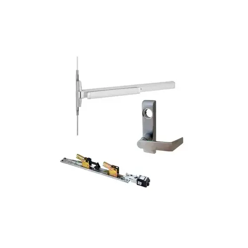 KIT - QEL (Quiet Electric Latch Retraction), Narrow Stile CVR Concealed Vertical Rod Exit Device, 360L-06 Lever Trim, RHR Right Hand Reverse/Reversible Handing, 36" x up to 100", Grade 1, 626/US26D Satin Chrome KIT - QEL (Quiet Electric Latch Retraction), Narrow Stile CVR Concealed Vertical Rod Exit Device, 360L-06 Lever Trim, RHR Right Hand Reverse/Reversible Handing, 36" x up to 100", Grade 1, 626/US26D Satin Chrome