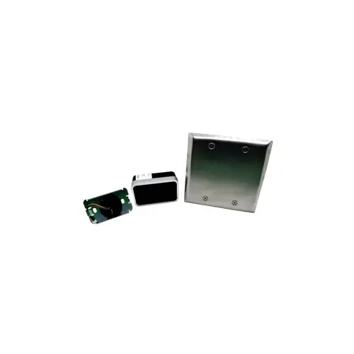 Dormakaba Surface Mount Access Reader; 3" Height x 2" Width x 1" Depth; Plastic Flush Box; Weather Resistant; Smart Card; BLE Enabled; Satin Chrome Dormakaba Surface Mount Access Reader; 3" Height x 2" Width x 1" Depth; Plastic Flush Box; Weather Resistant; Smart Card; BLE Enabled; Satin Chrome