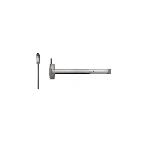 SVR Surface Vertical Rod Exit Device, Exit Only, No Trim, 36" x 84", Hex Dogging, Less Bottom Rods, Grade 1, Advantex Series, 630/US32D Stainless Steel SVR Surface Vertical Rod Exit Device, Exit Only, No Trim, 36" x 84", Hex Dogging, Less Bottom Rods, Grade 1, Advantex Series, 630/US32D Stainless Steel