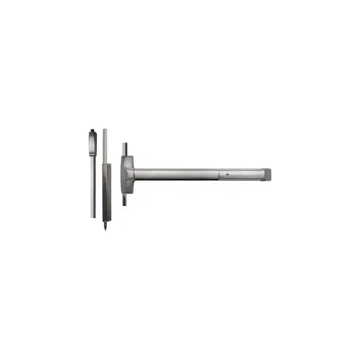 Less Dogging, High Security SVR Surface Vertical Rod Exit Device, Exit Only, No Trim, 36" x 84", Grade 1, Advantex Series, 630/US32D Stainless Steel Less Dogging, High Security SVR Surface Vertical Rod Exit Device, Exit Only, No Trim, 36" x 84", Grade 1, Advantex Series, 630/US32D Stainless Steel