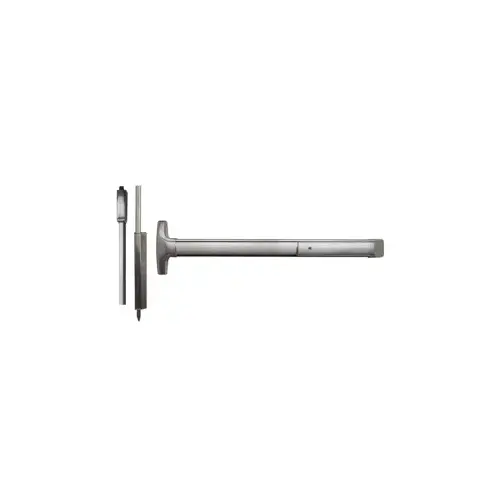 Advantex Narrow Stile Surface Vertical Rod (SVR) Exit Only Device, No Trim, Hex Dogging, Satin Stainless Steel 630/US32D