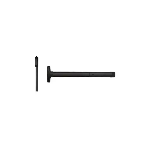 Advantex Weatherized Narrow Stile Surface Vertical Rod (SVR), TRO (Top Rod Only) - Same as LBR (Less Bottom Rod), Exit Only Device, No Trim, Hex Dogging, 36", Black Powder Coated 693/SPBLK