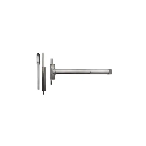 Tornado Rated, Less Dogging, High Security SVR Surface Vertical Rod Exit Device, Exit Only, No Trim, 36" x 84", Grade 1, Advantex Series, 630/US32D Stainless Steel Tornado Rated, Less Dogging, High Security SVR Surface Vertical Rod Exit Device, Exit Only, No Trim, 36" x 84", Grade 1, Advantex Series, 630/US32D Stainless Steel