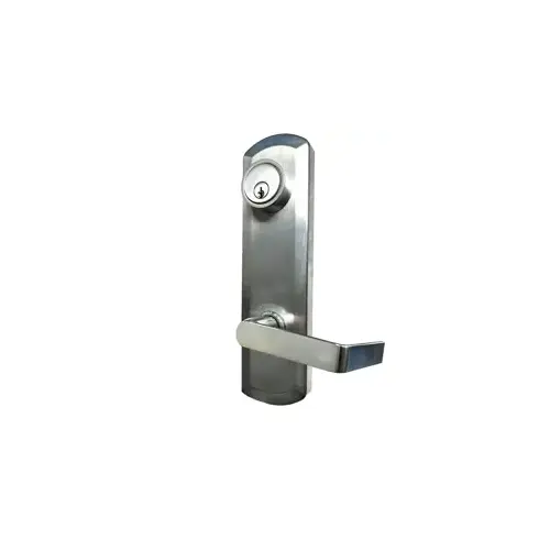 Night Latch Lever Trim for TownSteel and Von Duprin Exit Devices, Reversible Handing, Sentinel Lever, Sch C Keyway Mortise Cylinder, 626/US26D Satin Chrome