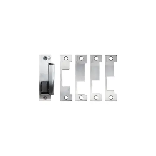 Low Profile, Latch Monitor, Fire Rated Electric Strike, 4 Faceplates, 12/24V AC/DC, Fail Safe/Fail Secure, Grade 1
