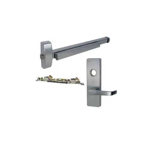 KIT - Rim Exit Device, Electric Latch Retraction, Key Locks/Unlocks Vandal Resistant Lever x Escutcheon Plate Trim, Right Hand Reverse, Less Rim Cylinder for Trim, 36", Grade 1, 630/US32D Stainless Steel KIT - Rim Exit Device, Electric Latch Retraction, Key Locks/Unlocks Vandal Resistant Lever x Escutcheon Plate Trim, Right Hand Reverse, Less Rim Cylinder for Trim, 36", Grade 1, 630/US32D Stainless Steel