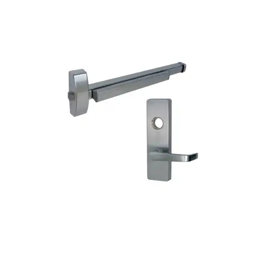 KIT - Fire Rated Rim Exit Device, Key Locks/Unlocks Vandal Resistant Lever x Escutcheon Plate Trim, Left Hand Reverse, Less Rim Cylinder for Trim, Less Dogging, 36", Grade 1, 630/US32D Stainless Steel KIT - Fire Rated Rim Exit Device, Key Locks/Unlocks Vandal Resistant Lever x Escutcheon Plate Trim, Left Hand Reverse, Less Rim Cylinder for Trim, Less Dogging, 36", Grade 1, 630/US32D Stainless Steel