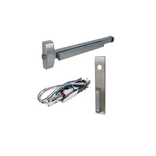 KIT - Rim Exit Device, Electric Motorized Latch Retraction, Touchbar Monitoring Switch TS (Request to Exit), Nightlatch Trim - Pull Handle x Plate, Less Rim Cylinder for Trim, 36", Grade 1, 630/US32D Stainless Steel KIT - Rim Exit Device, Electric Motorized Latch Retraction, Touchbar Monitoring Switch TS (Request to Exit), Nightlatch Trim - Pull Handle x Plate, Less Rim Cylinder for Trim, 36", Grade 1, 630/US32D Stainless Steel