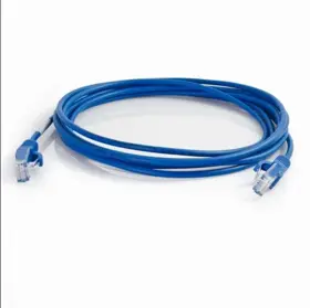 Ortronics 1 ft. Q-Series 28AWG Category 6 Patch Cable Booted Blue 576-RD10-001