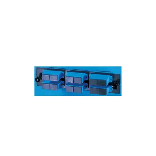 Q-Series Pre Loaded 12 Fibers, SC-Duplex (Standard Connector) Single-Mode Adapter Panel, Ceramic Alignment Sleeves, Aqua Q-Series Pre Loaded 12 Fibers, SC-Duplex (Standard Connector) Single-Mode Adapter Panel, Ceramic Alignment Sleeves, Aqua