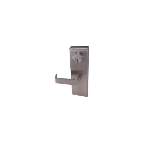 Entry Lever Escutcheon Trim, Includes Mortise Cylinder, Grade 1, 630/US32D Satin Stainless Steel