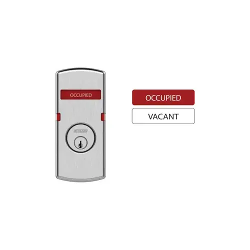 Cylinder Trim Indicator for Inside or Outside of Door - Vacant/Occupied, Sectional Rose Trim Only, 626/US26D Satin Chrome Cylinder Trim Indicator for Inside or Outside of Door - Vacant/Occupied, Sectional Rose Trim Only, 626/US26D Satin Chrome