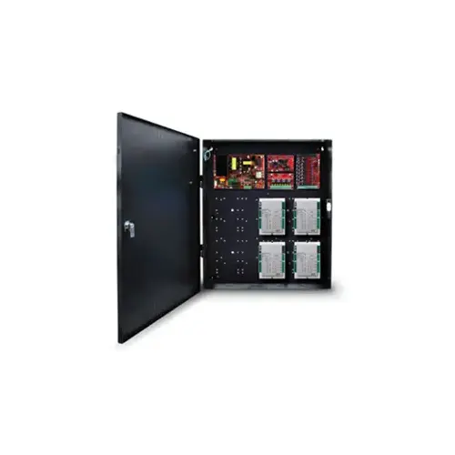 Power Supply System, 8 Door Integrated Keyless and Remote Access, Salto DV E4 150W , 4A/12V and 4A/24V , 8 Lock and 8 Aux Outputs , Four Salto Plates