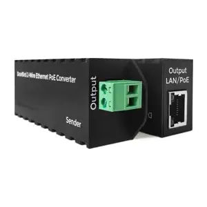 DoorBird 423860360 A1071 2-Wire Ethernet PoE Converter, Ethernet Including PoE Over 2 Wires, Robust Housing, Transmission Range: 80m / 262ft, up to 60 Mbit.