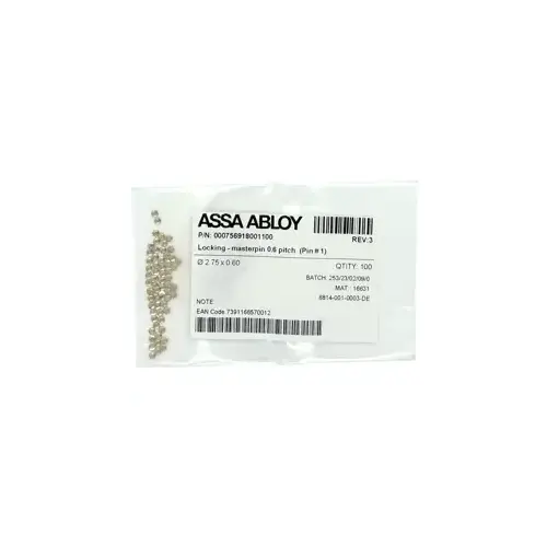 SFIC Master Pin # 1 100/Bag