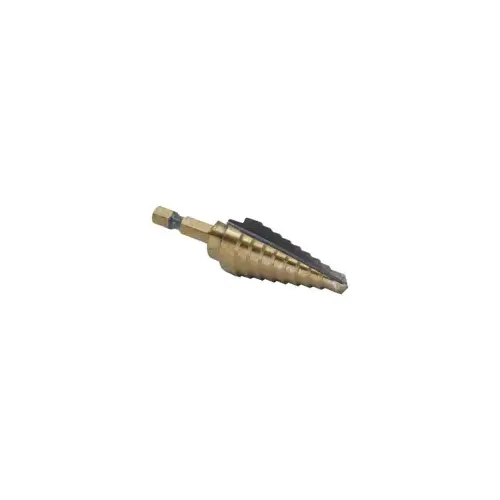 #3 Black & Gold QC Step Drill 1/4" - 3/4" (1/16" Increments) #3 Black & Gold QC Step Drill 1/4" - 3/4" (1/16" Increments)