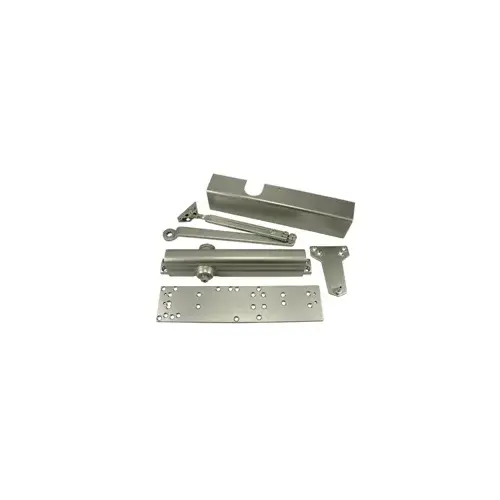 Door Closer Heavy Duty with Multi Use Drop Plate, 689/US28 Aluminum Powder Coat