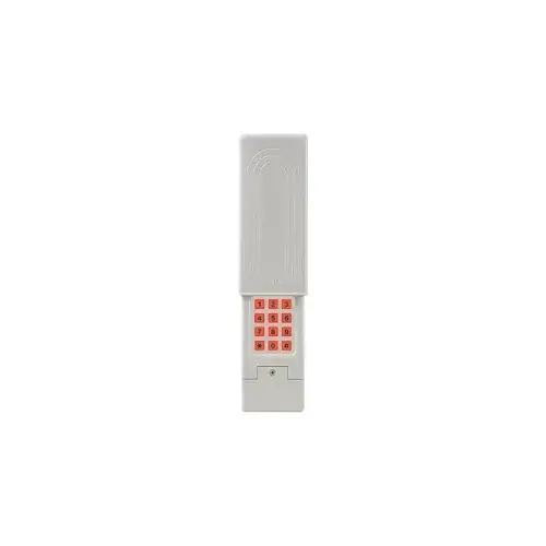 Universal Keyless Entry Keypad, Weatherproof Slide-Up Protective Cover, White