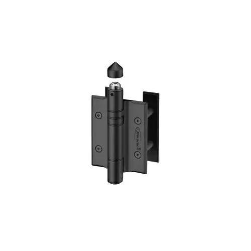 Heavy Duty ADA Self Closing Gate Hinge for Wood, 5.0" x 3.94", Fully Adjustable Closing Force, Fully Exterior, 622/US19 Flat Black