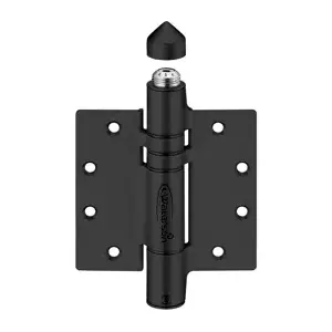 Waterson Corp K51MP-450-A2-US19 ADA Self Closing Gate Hinge, 4.5" x 4.5", Fully Adjustable Closing Force, Fully Exterior, 622/US19 Flat Black