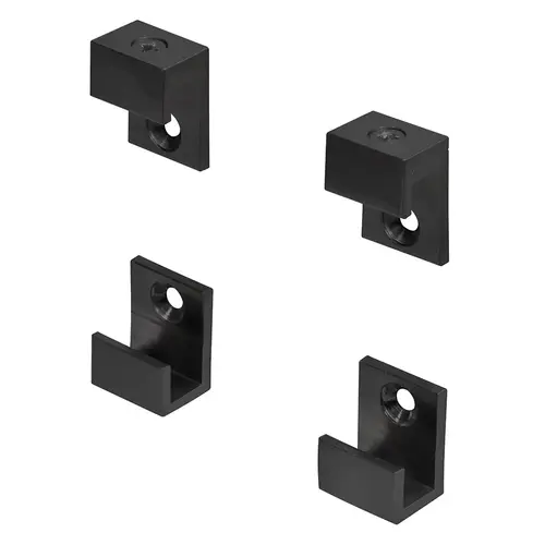 Matte Black 5/8" Wide Mirror Clip Set Matte Black 5/8" Wide Mirror Clip Set