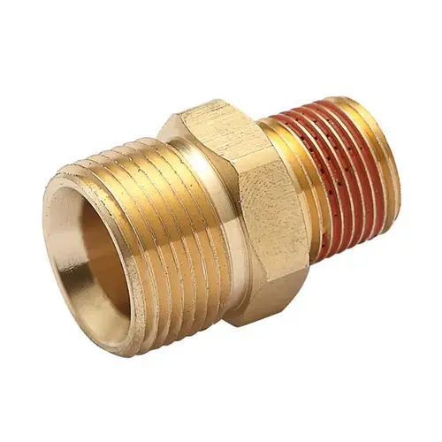 Screw Nipple M22 Male x 3/8-in Male NPT 4500 psi Gold