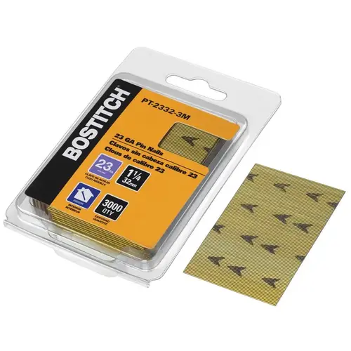 Pin Nails 1-1/4" L X 23 Ga. Straight Strip Coated Coated Pin Nails 1-1/4" L X 23 Ga. Straight Strip Coated Coated