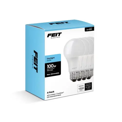 LED Bulb A19 E26 (Medium) Daylight 100 Watt Equivalence Daylight LED Bulb A19 E26 (Medium) Daylight 100 Watt Equivalence Daylight