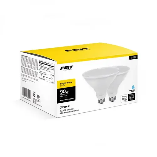 LED Bulb PAR38 E26 (Medium) Bright White 90 Watt Equivalence White LED Bulb PAR38 E26 (Medium) Bright White 90 Watt Equivalence White
